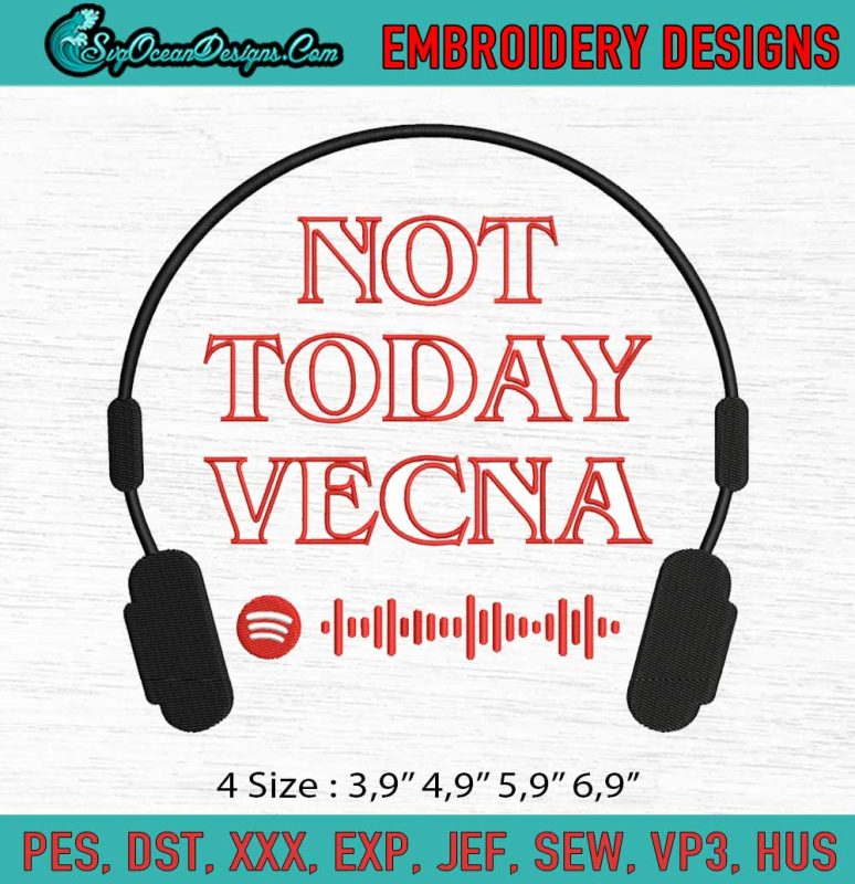 Not Today Vecna Embroidery, Running Up That Hills Embroidery, Stranger ...