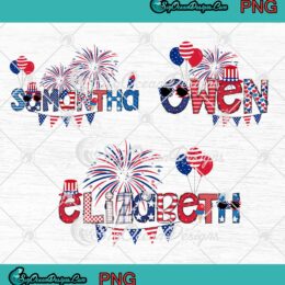 Patriotic 4th Of July Personalized PNG, Custom Name Gift PNG, Independence Day Bundle PNG JPG, Digital Download