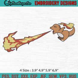 Pokemon Lizardon Embroidery File