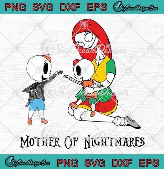 Sally And 2 Boys, Mother Of Nightmares SVG, Custom Halloween, Mother's Day Gift SVG PNG EPS DXF, Cricut File