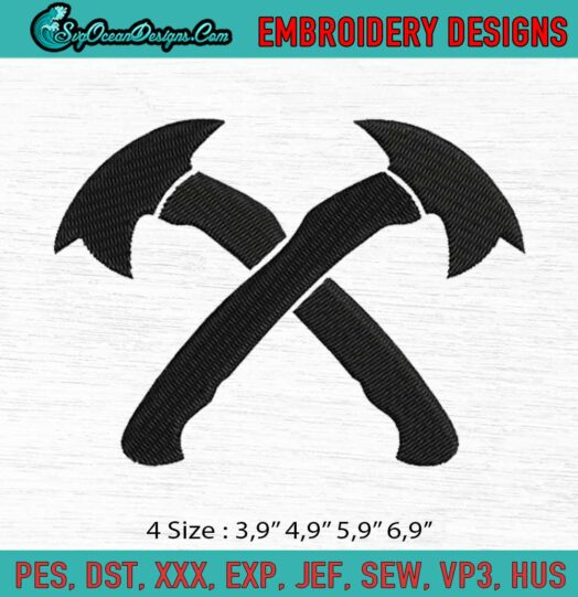 Storm Breaker Thor Axe Logo Embroidery File