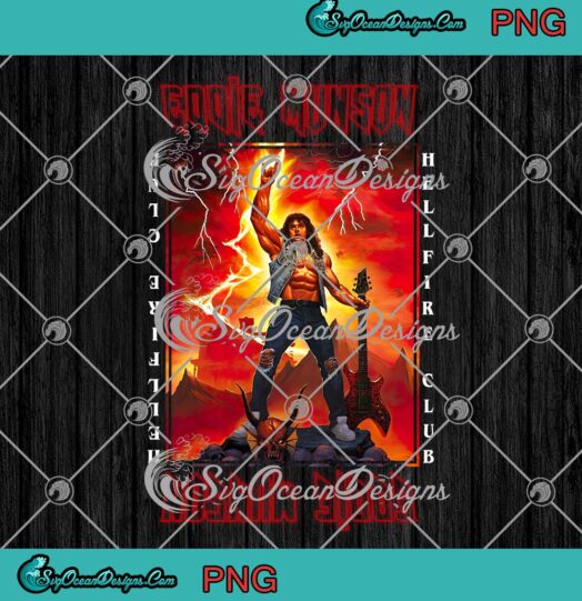 Stranger Things 4 Eddie Munson Lightning PNG Guitar Power TV Series Movie PNG JPG Digital Download