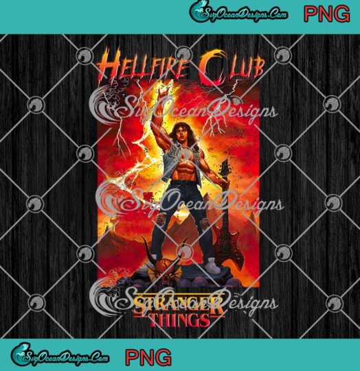 Stranger Things 4 PNG Eddie Munson PNG Hellfire Club Guitar Power PNG JPG