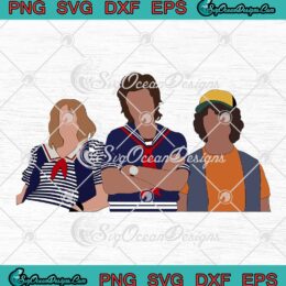 Stranger Things 4 SVG, Robin Steve And Dustin SVG, Stranger Things Characters, TV Series SVG PNG EPS DXF, Cricut File
