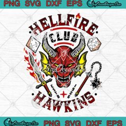 Stranger Things Season 4 SVG, Hellfire Club SVG, Hawkins Estd 1986 SVG PNG EPS DXF, Cricut File