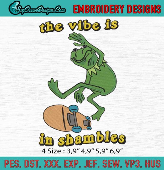 The Vibe Is In Shambles Logo Embroidery File