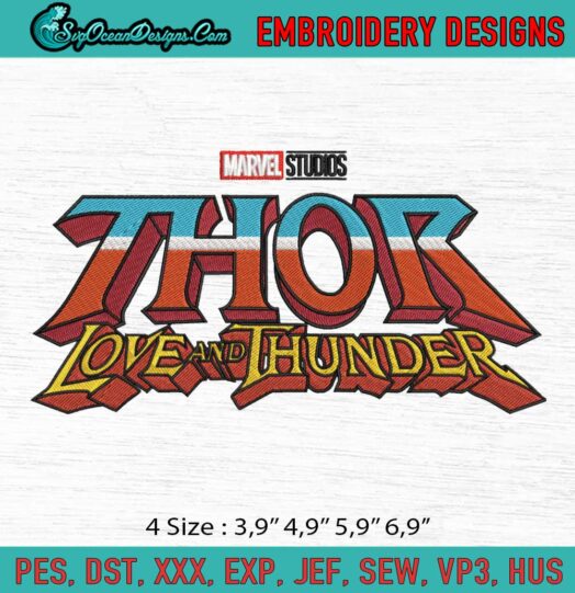 Thor Love And Thunder Logo Embroidery File