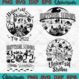 Universal Studios Trip 2022 SVG, Universal Family Vacation SVG, Family Gift Bundle SVG PNG EPS DXF