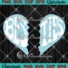 Besties Half Heart Matching Best Friends SVG, BFF Matching Couples Gift SVG PNG EPS DXF PDF, Cricut File