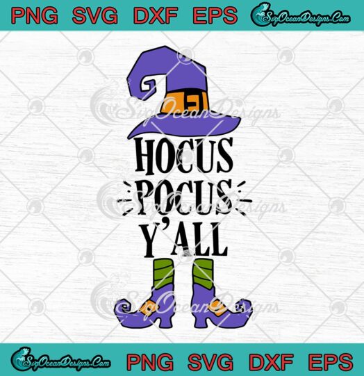Elf Hocus Pocus Y'all Halloween SVG, Hocus Pocus Costume Kids Gift SVG PNG EPS DXF PDF, Cricut File