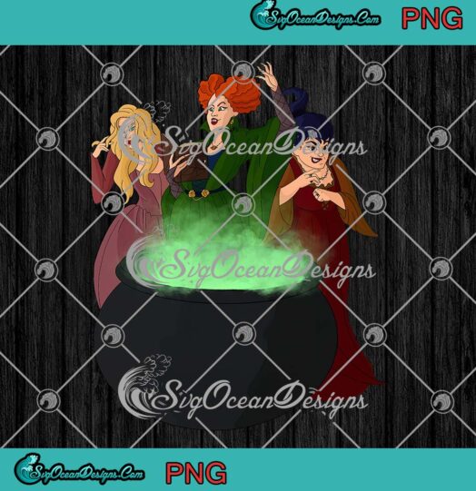 Halloween Sanderson Sisters Witch PNG, Spooky Hocus Pocus PNG JPG, Digital Download