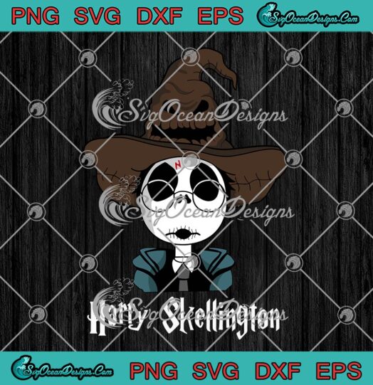 Harry Skellington Wizard Halloween SVG, Harry Potter x Jack Skellington SVG PNG EPS DXF PDF, Cricut File