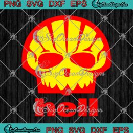 Hell Shell Skull SVG, Shell Gas Station Logo Parody SVG, Funny Hell Skull SVG PNG EPS DXF PDF, Cricut File