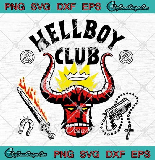 Hellboy Club Hellfire Club SVG Stranger Things Movie Gift SVG PNG EPS DXF Cricut File