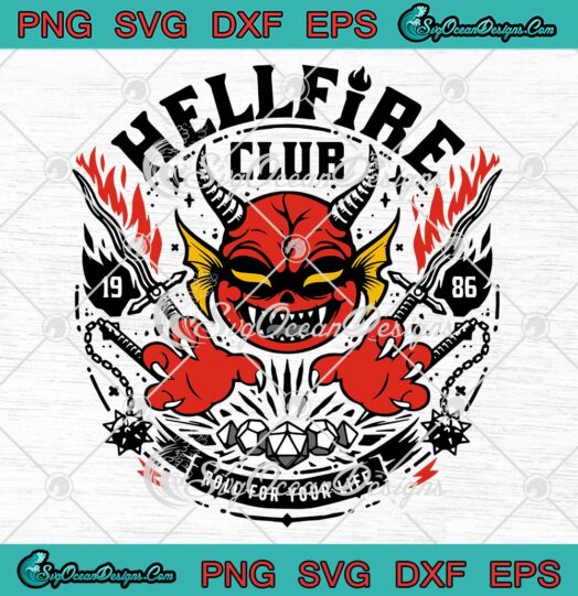 Hellfire Club SVG, Roll For Your Life 1986 SVG, Stranger Things 4 SVG PNG EPS DXF, Cricut File