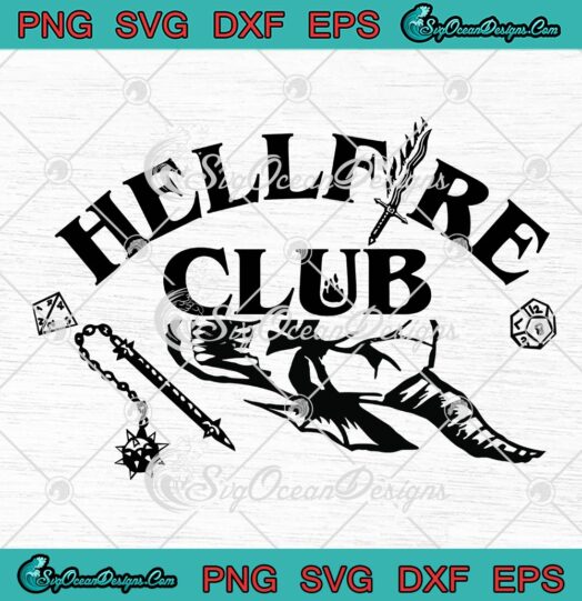 Hellfire Club, Stranger Things Classic SVG, Movie Gift For Fan SVG PNG EPS DXF, Cricut File