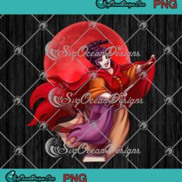 Mary Sanderson Chibi Moon Halloween PNG, Hocus Pocus Witch PNG JPG, Digital Download