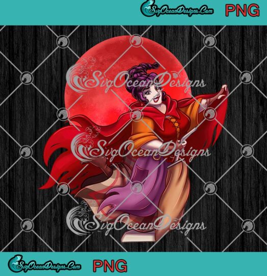 Mary Sanderson Chibi Moon Halloween PNG, Hocus Pocus Witch PNG JPG, Digital Download
