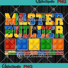 Master Builder Lego Fan Kids Cool PNG, Building Blocks Boys Girls Gift PNG JPG, Digital Download