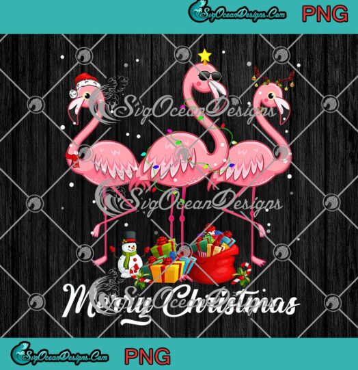 Merry Christmas Flamingo Reindeers PNG, Funny Christmas Lights Xmas Gifts PNG JPG, Digital Download