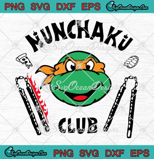 Nunchaku Club SVG Ninja Turtle Stranger Things SVG PNG EPS DXF Cricut File