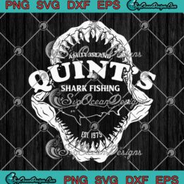 Quint's Shark Fishing Amity Island SVG, Jaws Est. 1975 SVG, Jaws Movie SVG PNG EPS DXF PDF, Cricut File