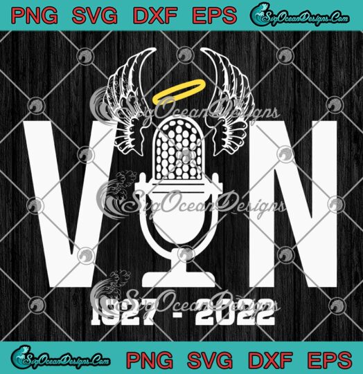 RIP Vin Scully 1927-2022 SVG, Microphone Wings Dodgers SVG, Vin Scully Rip SVG PNG EPS DXF PDF, Cricut File