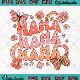 Retro Groovy Mama One, Thankful Mama SVG, Thanksgiving Mother's Day SVG PNG EPS DXF PDF, Cricut File