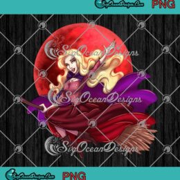 Sarah Sanderson Chibi Moon Night PNG, Cute Gift For Halloween PNG, Hocus Pocus PNG JPG Clipart, Digital Download