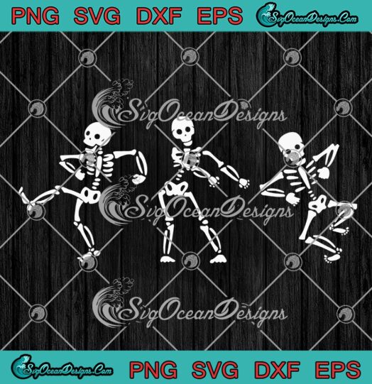 Spooky Dancing Skeletons SVG, Let's Dance Boys Girl Kids SVG, Funny Halloween SVG PNG EPS DXF, Cricut File