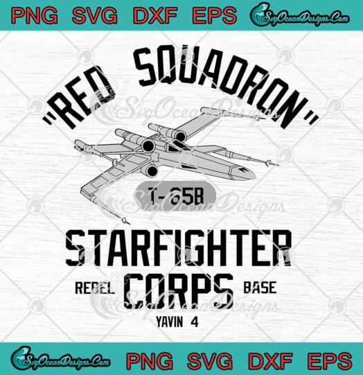 Star Wars Red Squadron SVG, Starfighter Corps Logo SVG, Rebel X-Wing SVG PNG EPS DXF, Cricut File