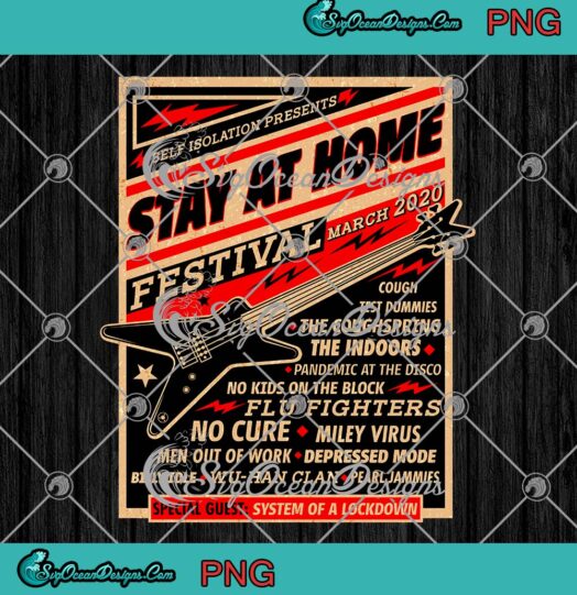 Stay At Home Festival Concert Poster Quarantine PNG, Musical Festival PNG JPG, Digital Download