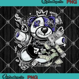 Teddy Bear Dollar Money Jordan PNG JPG, Cute Gift For Jordan Style PNG JPG Clipart