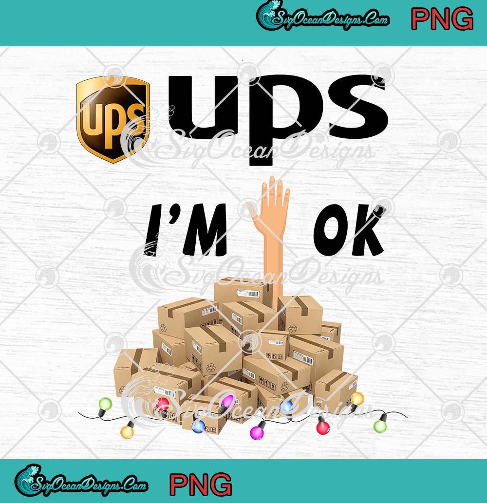UPS United Parcel Service I'm Ok PNG, UPS Christmas Gift PNG JPG, Digital Download