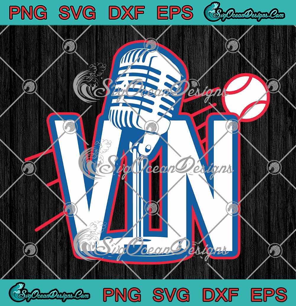 Vin Scully Mic Tribute SVG PNG, Vin Scully Dodgers SVG, Rip Vin