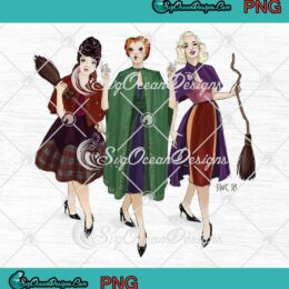 Vintage Sanderson Sisters Halloween PNG, Sanderson Witches PNG, Hocus Pocus PNG JPG, Digital Download