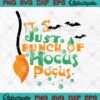 Witch Broom Halloween Spooky SVG, It’s Just A Bunch Of Hocus Pocus SVG PNG EPS DXF PDF, Cricut File