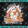 Boo Ghost Reading Boooooks Vintage SVG, Hippie Retro Halloween SVG PNG EPS DXF PDF, Cricut File