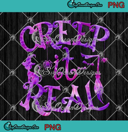 Creep It Real Purple Halloween PNG JPG, Spooky Season Halloween Gift PNG JPG Clipart, Digital Download