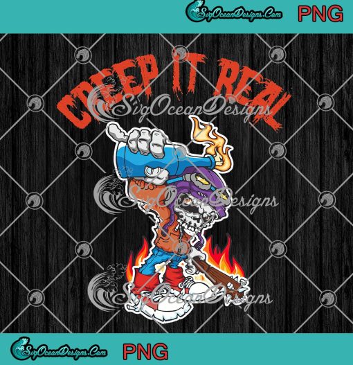 Creep It Real Skull Monster Halloween PNG, Skeleton Boys Halloween PNG JPG Clipart, Digital Download