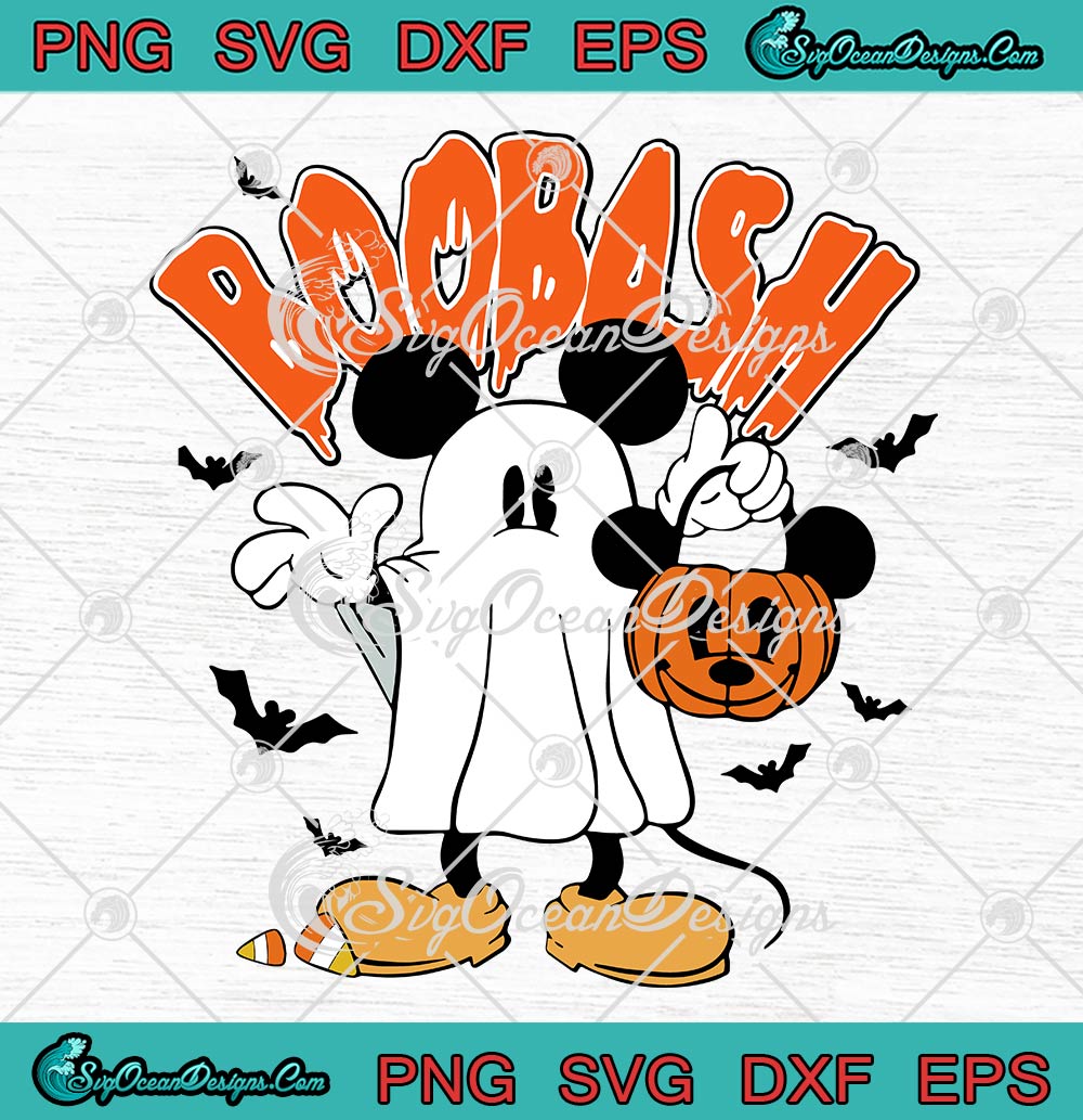 Disney Mickey Boo Bash Halloween SVG, Mouse Ghost Pumpkin Bat SVG