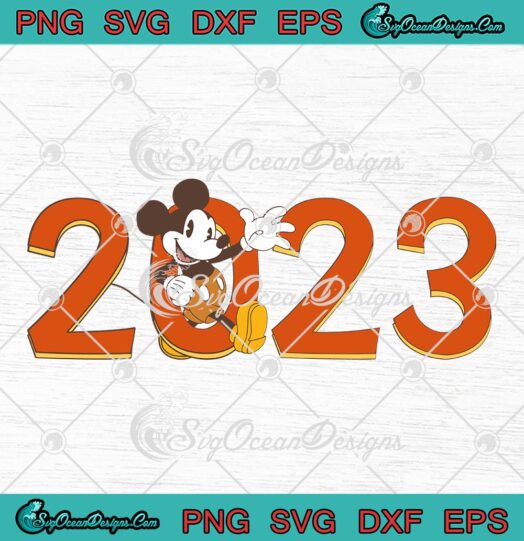 Disney Mickey Mouse Waving 2023 SVG, 100th Anniversary New Year SVG PNG EPS DXF PDF, Cricut File