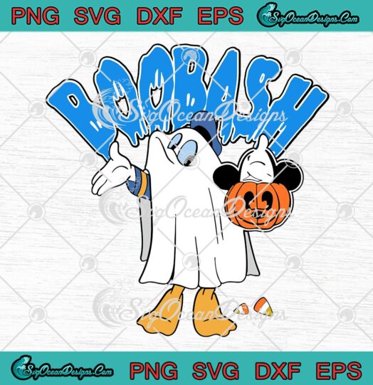 Donald Duck Boo Bash Halloween SVG, Duck Ghost Pumpkin SVG, Spooky Disney Halloween SVG PNG EPS DXF PDF, Cricut File