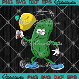 Funny Pickle Playing Pickleball SVG, Cool Pickle Lover TTA SVG, Pickleball Paddleball SVG PNG EPS DXF PDF, Cricut File