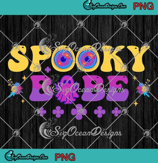 Halloween Spooky Babe Retro Vintage PNG, Spooky Season PNG JPG Clipart, Digital Download