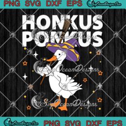 Honkus Ponkus Halloween Duck Witch SVG, Hocus Duck Goose Funny SVG PNG EPS DXF PDF, Cricut File