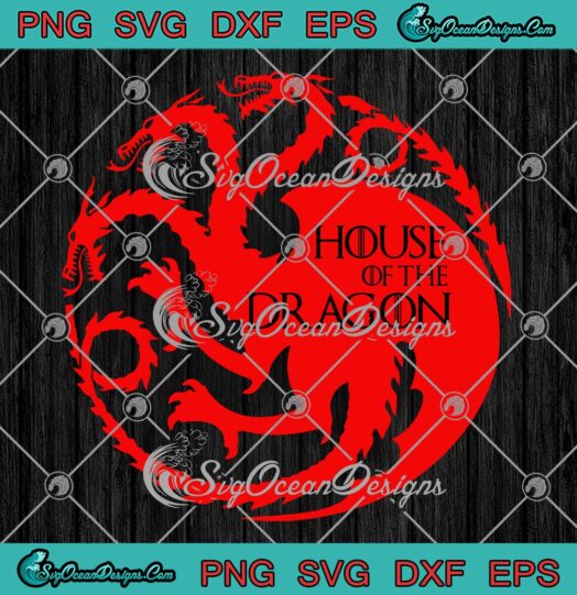 House Of The Dragon Medieval Flag SVG, Mythical Dragon Inspired SVG PNG EPS DXF PDF, Cricut File