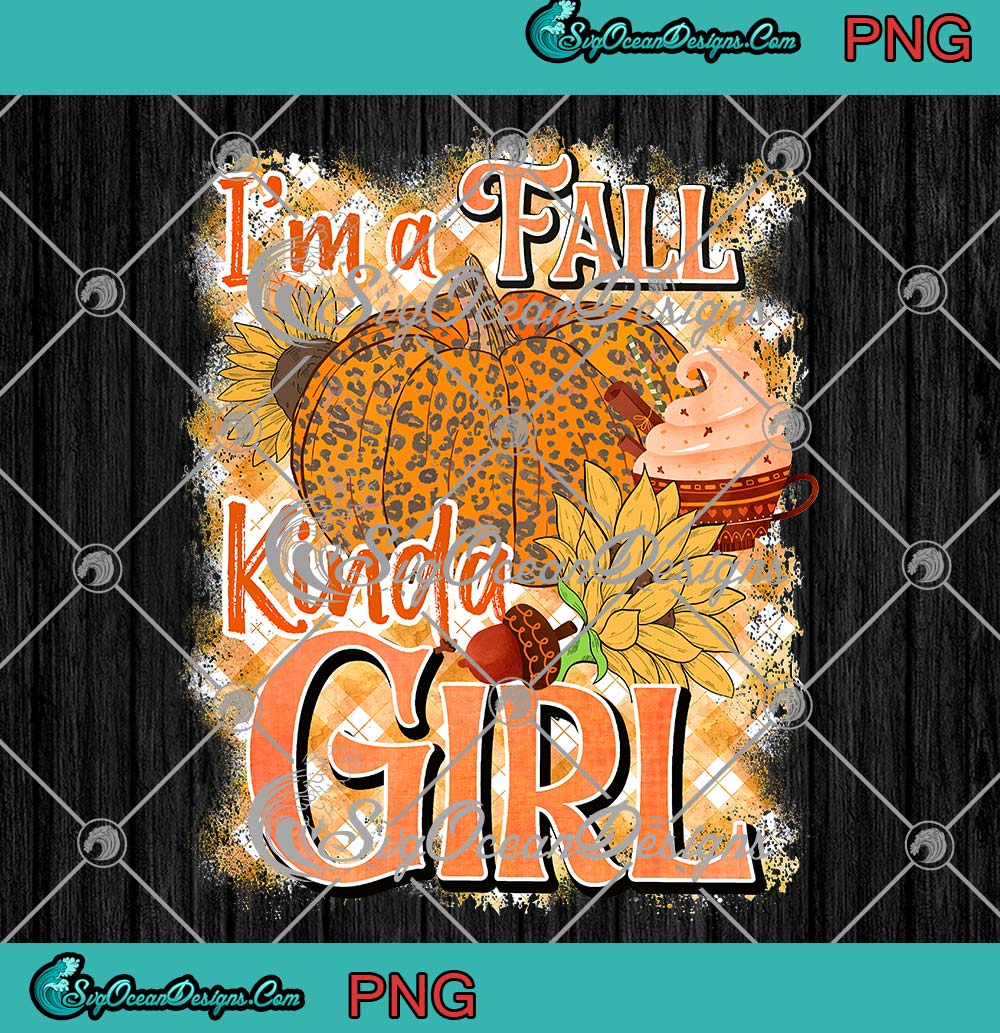I'm A Fall Kinda Girl Pumpkin Spice PNG, Leopard Pumpkin Autumn Thanksgiving PNG JPG Clipart, Digital Download