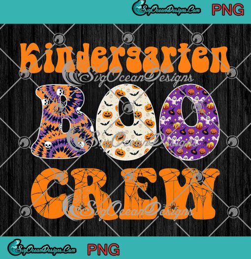 Kindergarten Boo Crew Halloween PNG, Kinder Spooky Halloween Teacher PNG JPG Clipart, Digital Download