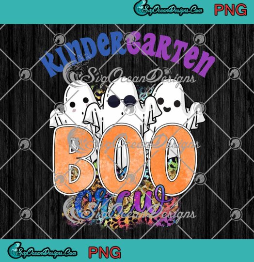 Kindergarten Boo Crew Teacher PNG, Students Boo Ghost Halloween PNG JPG Clipart, Digital Download